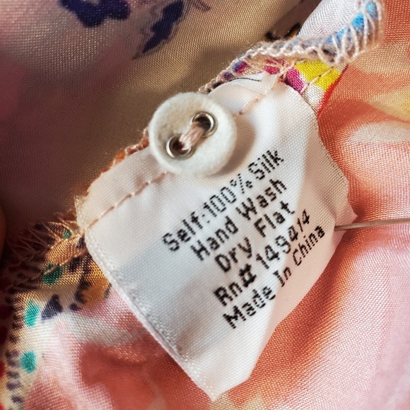 Johnny Was Anora Silk tunic top Colorful Drawstring Adjustable Oversize Summer - Picture 8 of 13